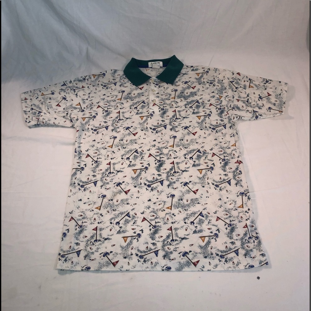 Men’s Arrow Tournament Golf Pattern Polo Shirt S